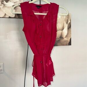 Banana Republic Button Down Tie Waist Blouse Size Small